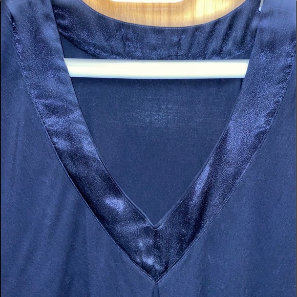 Navy Blue V-Neck Shirt - Picture 2 of 3